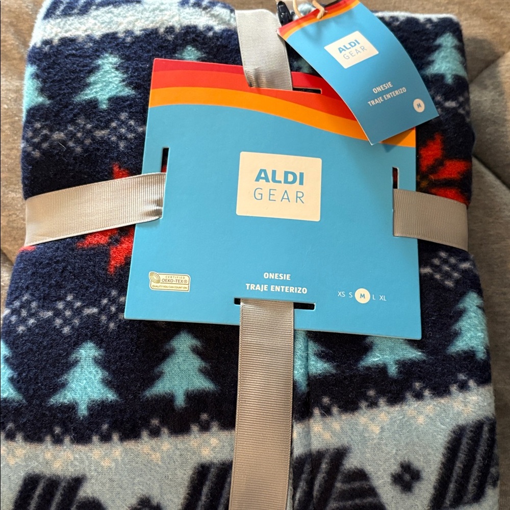NWT Aldi Gear Blue and Red Onesie, Medium, Unisex